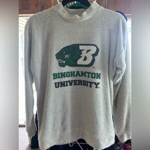 Woolly Threads Binghamton University Gray Sweat Shirt Size S.